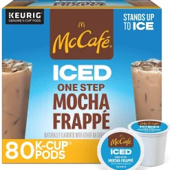McCafe Mocha Frappe Iced Coffee Keurig® K-Cup® Pods, Medium Roast, 80/Carton (5000372394CT)