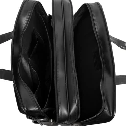 Clinton P Series Laptop Rolling Briefcase, Black Leather (88445)<McKlein Best