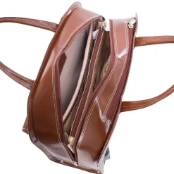 Davis L Series Laptop Briefcase, Brown Genuine Leather (96184A)<McKlein Hot