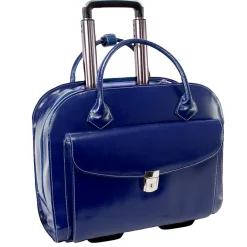 Granville L Series Laptop Briefcase, Navy Genuine Leather (96147A)<McKlein Online