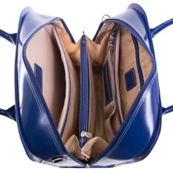 LA GRANGE W Series Laptop Rolling Briefcase, Navy Genuine Leather (96497)<McKlein Online