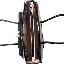 Lake Forest Ladies' Laptop Briefcase, Top Grain Cowhide Leather, Black (94335)<McKlein Discount