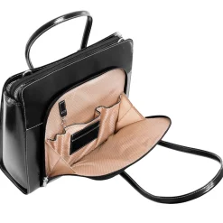 Lake Forest Ladies' Laptop Briefcase, Top Grain Cowhide Leather, Black (94335)<McKlein Discount
