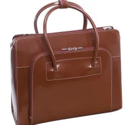 LAKE FOREST W Series Laptop Briefcase, Brown Genuine Leather (94334)<McKlein