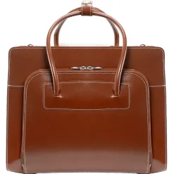LAKE FOREST W Series Laptop Briefcase, Brown Genuine Leather (94334)<McKlein