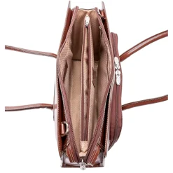 LAKE FOREST W Series Laptop Briefcase, Brown Genuine Leather (94334)<McKlein