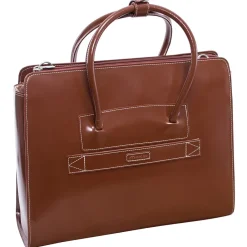 LAKE FOREST W Series Laptop Briefcase, Brown Genuine Leather (94334)<McKlein