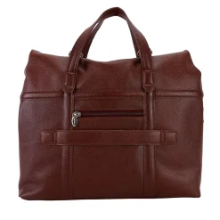 Leather Roll Top Laptop Briefcase, Edgefield, Pebble Grain Calfskin Leather, Brown (88754)<McKlein Discount