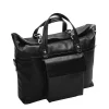 Leather Roll Top Laptop Briefcase, Edgefield, Pebble Grain Calfskin Leather, Black (88755)<McKlein Online