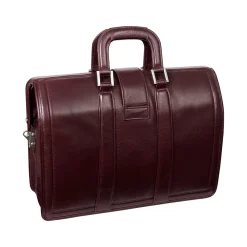 MORGAN Leather Litigator Laptop Briefcase, Burgundy (83346)<McKlein Discount