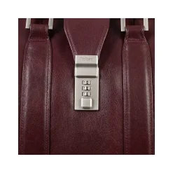 MORGAN Leather Litigator Laptop Briefcase, Burgundy (83346)<McKlein Discount