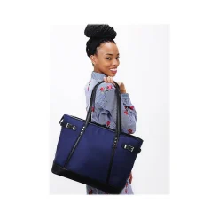 N Series ARIA Navy Nylon Tote, Medium (17567)<McKlein Outlet