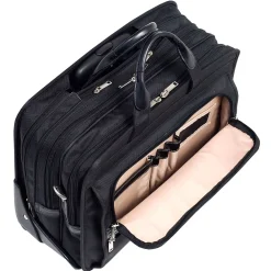 P Series Laptop Briefcase, Black Nylon (56445)<McKlein Outlet