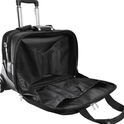 R Series, CHICAGO, Nylon, Patented Detachable Wheeled Laptop Overnight w/Removable Briefcase, Black (73585)<McKlein Best