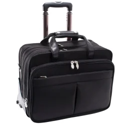 Roosevelt, Patented Detachable Wheeled Laptop Briefcase, Tech-Lite Ballistic Nylon, Black (74555)<McKlein Best
