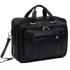 S Series Laptop Briefcase, Black Leather (15715)<McKlein Clearance