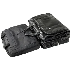 S Series Laptop Briefcase, Black Leather (15715)<McKlein Clearance