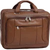 S Series, RIVER WEST, Pebble Grain Calfskin Leather, Fly-Through Checkpoint-Friendly Laptop Briefcase, Brown (15714)<McKlein Sale