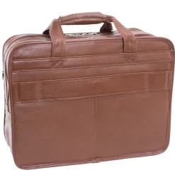 S Series, WEST TOWN, PebbleGrain Leather, Checkpoint-Friendly Detachable Wheeled Laptop Briefcase, Brown (15704)<McKlein Discount