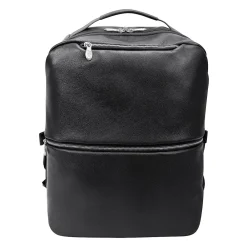 McKlein U Series East Side Laptop Backpack, Black Leather (18875)