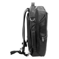 McKlein U Series East Side Laptop Backpack, Black Leather (18875)