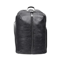 U Series Englewood Laptop Backpack, Black Leather (78895)<McKlein Outlet