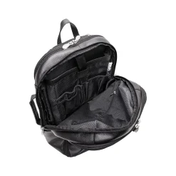 U Series Englewood Laptop Backpack, Black Leather (78895)<McKlein Outlet