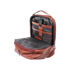 U Series South Shore Laptop Backpack, Brown Leather (18884)<McKlein