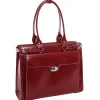 W Series Laptop Briefcase, Red Leather (94836)<McKlein Sale