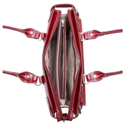 W Series Laptop Briefcase, Red Leather (94836)<McKlein Sale