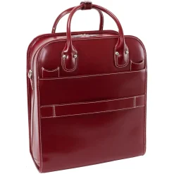 W Series Laptop Roller, Red Trimmed In Sand Leather (96496)<McKlein