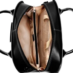 W Series, ROSEVILLE, Genuine Cowhide Leather, Checkpoint-Friendly Detachable Wheeled Laptop Briefcase, Black (96645)<McKlein Clearance