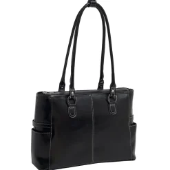 WILLOW SPRINGS W Series Laptop Briefcase, Black Leather (96565)<McKlein Sale