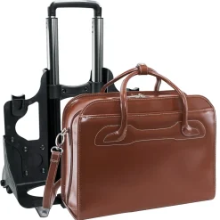 WILLOWBROOK W Series Laptop Briefcase, Brown Genuine Leather (94984)<McKlein Best