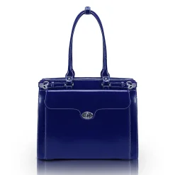 WINNETKA W Series Laptop Briefcase, Navy Genuine Leather (94837)<McKlein New