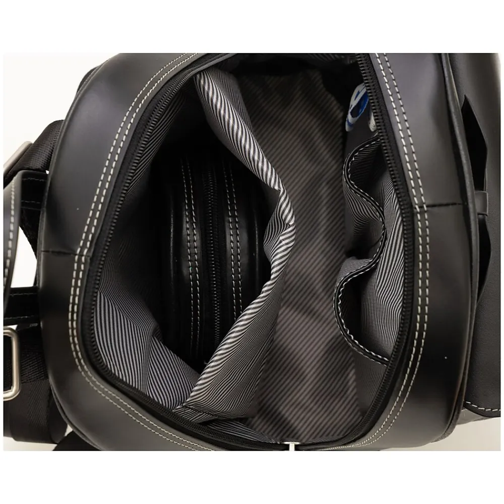 McKlein USA ACADIA Mini Bow Backpack with Coin Purse, Black (99715)