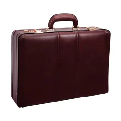 USA Coughlin V Series Leather Expandable Attache, Burgundy (80466)<McKlein Online