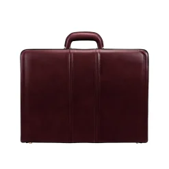 USA Coughlin V Series Leather Expandable Attache, Burgundy (80466)<McKlein Online