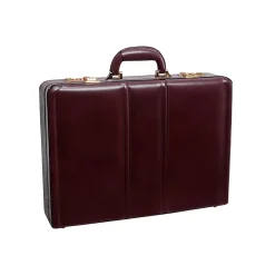 USA Daley V Series Leather Locking Attache, Burgundy (80436)<McKlein Outlet