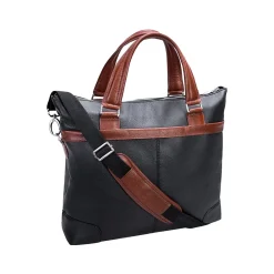 USA EASTWARD U Series Leather Pocket Briefcase, Black (18392)<McKlein Best