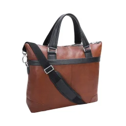 USA EASTWARD U Series Leather Pocket Briefcase, Brown (18390)<McKlein Sale