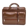 USA Hubbard Leather Briefcase, Brown (88434)<McKlein Best