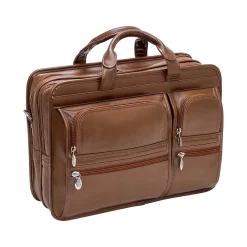 USA Hubbard Leather Briefcase, Brown (88434)<McKlein Best