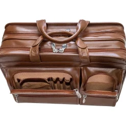 USA Hubbard Leather Briefcase, Brown (88434)<McKlein Best