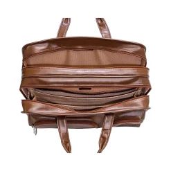 USA Hubbard Leather Briefcase, Brown (88434)<McKlein Best
