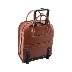 USA L Series UPTOWN Ladies' Leather Rolling Briefcase, Brown (97694)<McKlein Discount