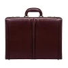 USA Lawson V Series Leather Locking Attache, Burgundy (80456)<McKlein Discount