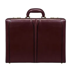 USA Lawson V Series Leather Locking Attache, Burgundy (80456)<McKlein Discount