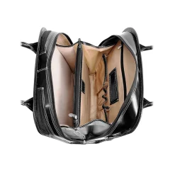 USA Melrose W Series Leather Rolling Briefcase, Black (97035)<McKlein Best
