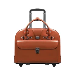 USA Roseville W Series Leather Check-Point Friendly Briefcase, Brown (96644)<McKlein Outlet